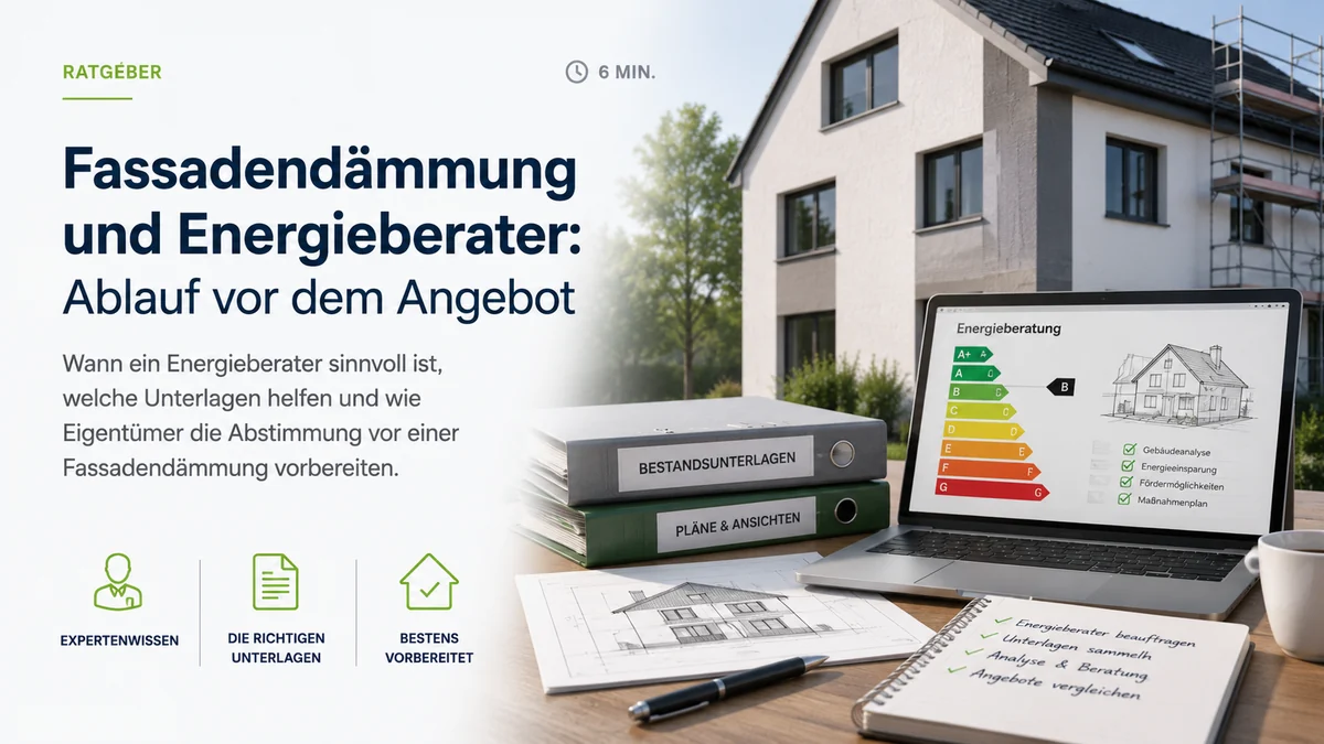 Covergrafik zu Fassadendämmung und Energieberater