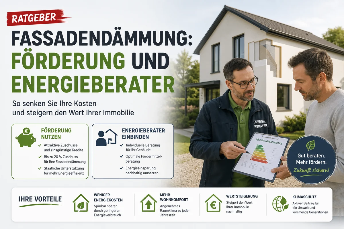 Covergrafik zu Förderungen für Fassadendämmung