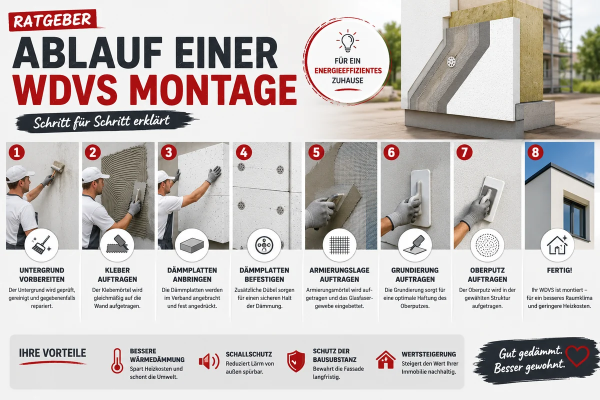 Covergrafik zum Ablauf einer WDVS-Montage