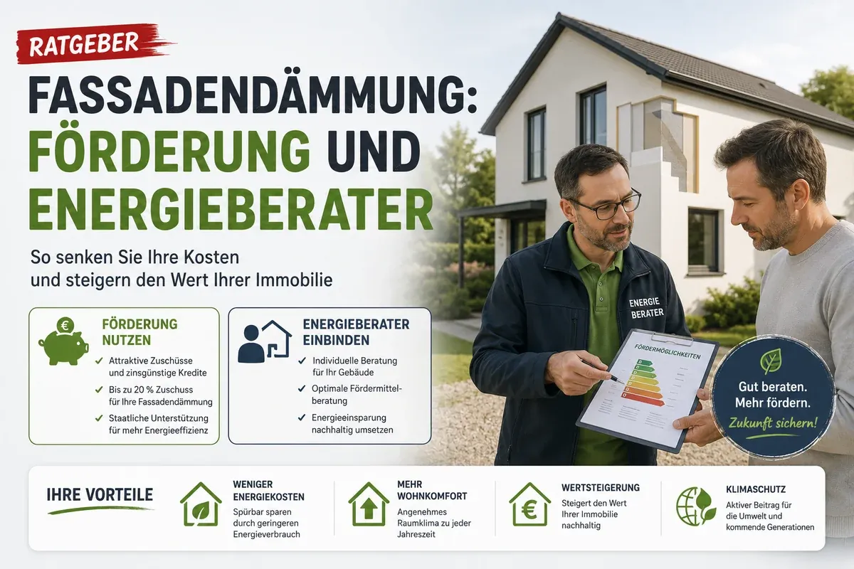 Covergrafik zu Förderungen für Fassadendämmung