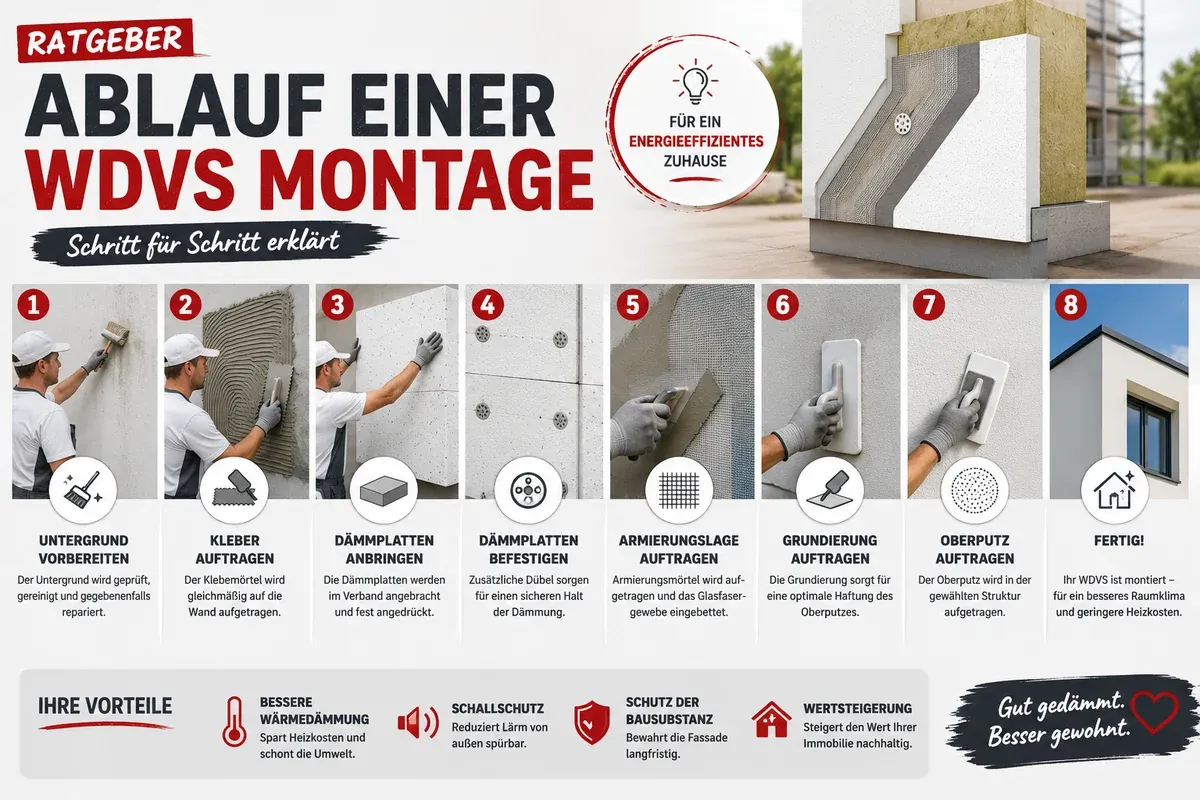 Covergrafik zum Ablauf einer WDVS-Montage