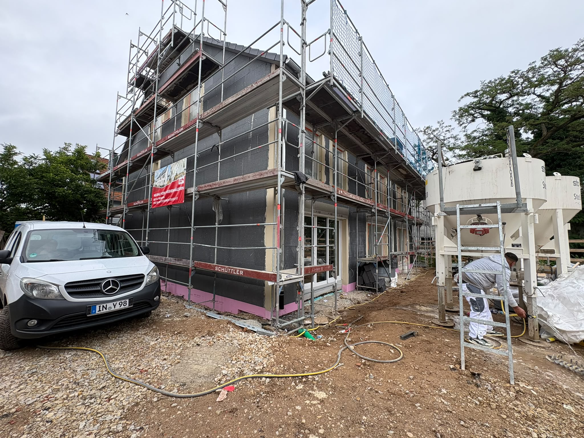WDVS-Neubau Eltersdorferstraße Erlangen – 9 Reihenhäuser mit Wärmedämmverbundsystem - Bild 4